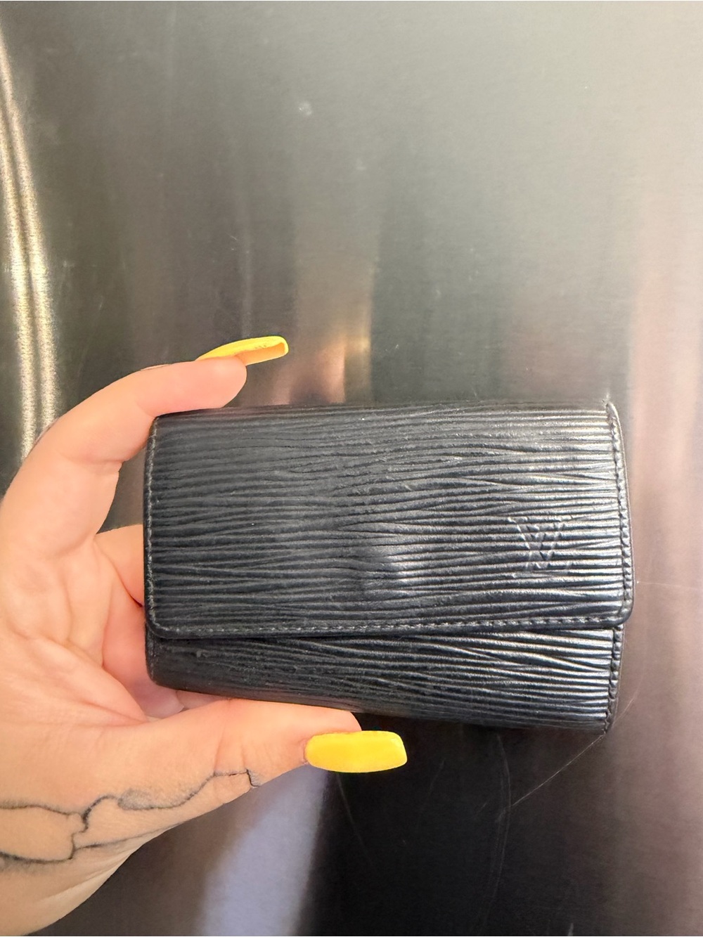 Louis Vuitton Black Epi Leather keycase